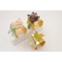 Brazalete rigido con alas mariposa esmalte marrón 