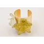 Brazalete rigido con alas mariposa esmalte mostaza