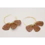 Pendientes aro plano dorado mate con alas redondea