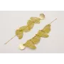 Pendientes perno disco dorado mate con cadena list