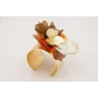 Brazalete con rosetón de lentejuelas, doradas,verd