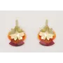 Pendientes lentejuelas dorada,naranja y morada con