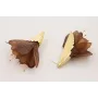 Pendiestes pluma con forma conica con flor de lent