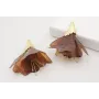 Pendiestes pluma con forma conica con flor de lent