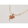 Collar cadena eslabón dorado mate y micro bola esm