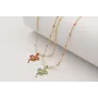Collar cadena eslabón dorado mate y micro bola esm
