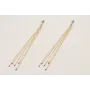 Pendientes perno gota esmaltada turquesa con fleco