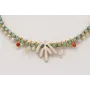 Pulsera rigida dorada con cadena de strass turques