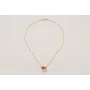 Collar cadena eslabón y corazones intercalados con
