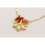 Collar cadena eslabón y corazones intercalados con