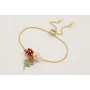 Pulsera cadena eslabón plano con centro de burruño