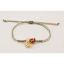 Pulsera cordón verde piedra nudo serpiente con bur