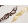 Collar alas esmaltadas marrón cosidas rematada con