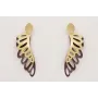 Pendientes perno ovalado dorado mate con alas esma