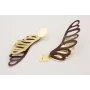 Pendientes perno ovalado dorado mate con alas esma