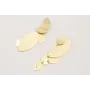 Pendientes ovalos curvados dorado mates.
