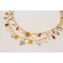 Collar doble de cadena medio eslabón dorado mate c