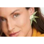 Pendientes ramillete 4 hojas planas esmaltadas ver