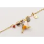 Pulsera cadena eslabón pequeño con centro de caden
