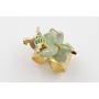 Anillo burruño ovalos verdes, pimiento esmaltado g