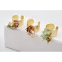Anillo burruño ovalos verdes, pimiento esmaltado g