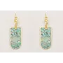 Pendientes con 5 flores y semi ovalo estampado tur