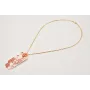 Collar cadena listones dorado mate con burruño bol