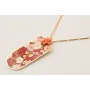 Collar cadena listones dorado mate con burruño bol