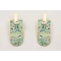 Pendientes listón dorado mate con burruño perlas c
