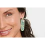 Pendientes listón dorado mate con burruño perlas c