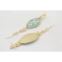 Pendientes perno conjunto de hojas dorado mate con
