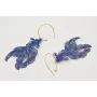 Pendientes aro con bolita dorado mate con colgante