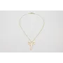 Collar cadena eslabón pequeño dorada mate con aban