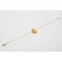 Pulsera cadena eslabón pequeño dorado con perro CO