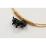Pulsera nudo serpiente hilo dorado con perro COCKE
