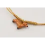 Pulsera nudo serpiente hilo dorado con perro SALCH
