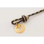 Pulsera driza negra,dorada,gris con nudo falso mac