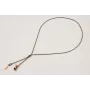 Collar driza negra,dorada,gris con nudo falso macr