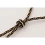 Collar driza negra,dorada,gris con nudo falso macr