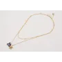 Collar doble con manta raya azul oscuro y estrella
