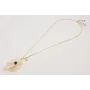 Collar flor de loto,pez tropical beige,burruño azu