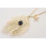 Collar flor de loto,pez tropical beige,burruño azu