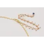 Collar flor de loto,pez tropical beige,burruño azu