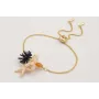 Pulsera regulable estrella coral azul oscuro,estre