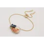 Pulsera regulable burruño azul oscuro con pivotes,