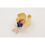 Anillo de arandela con burruño azul oscuro, dos se