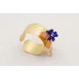 Anillo de arandela con burruño azul oscuro, dos se