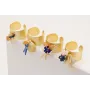 Anillo de arandela con manta raya beige,pez dorado
