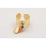 Anillo de arandela con ballena pequeña beige,mejil