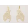 Pendientes perno gancho y pez tropical beige